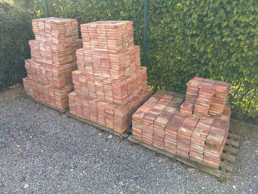 Vintage Terracotta tegels 12x12cm 2,5cm dik, Ophalen, Overige materialen, Minder dan 20 cm, 10 m² of meer