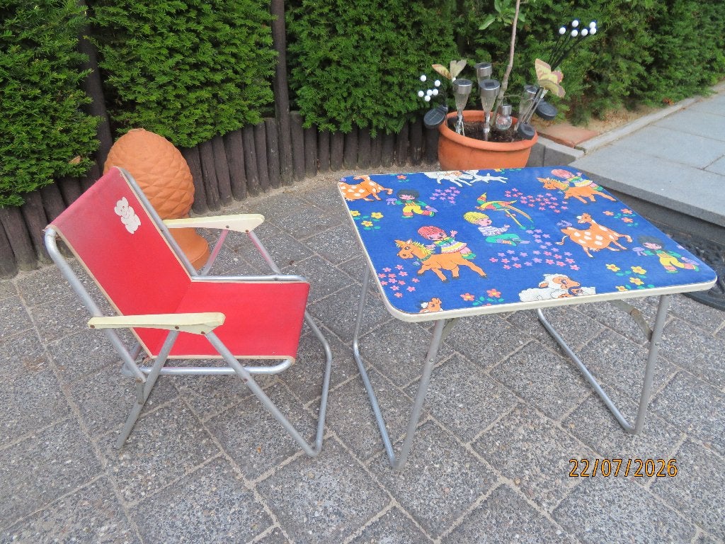 Vintage kindertuinsetje, Ophalen, Gebruikt
