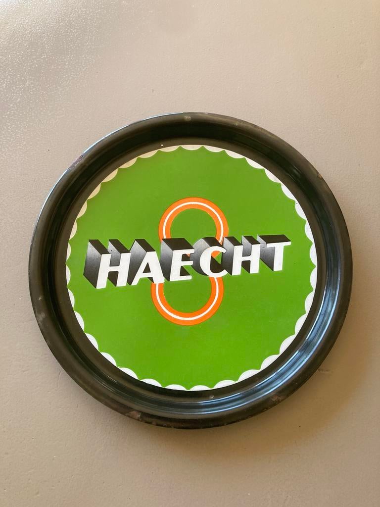 Assiette ancienne en émail Haecht 8, Enlèvement ou Envoi