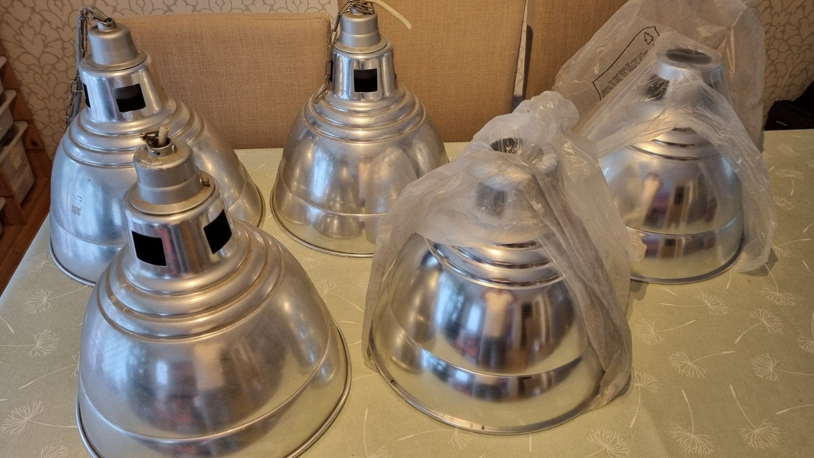 Aluminium industriele lampen en lampekappen, Enlèvement, Utilisé, 37 cm