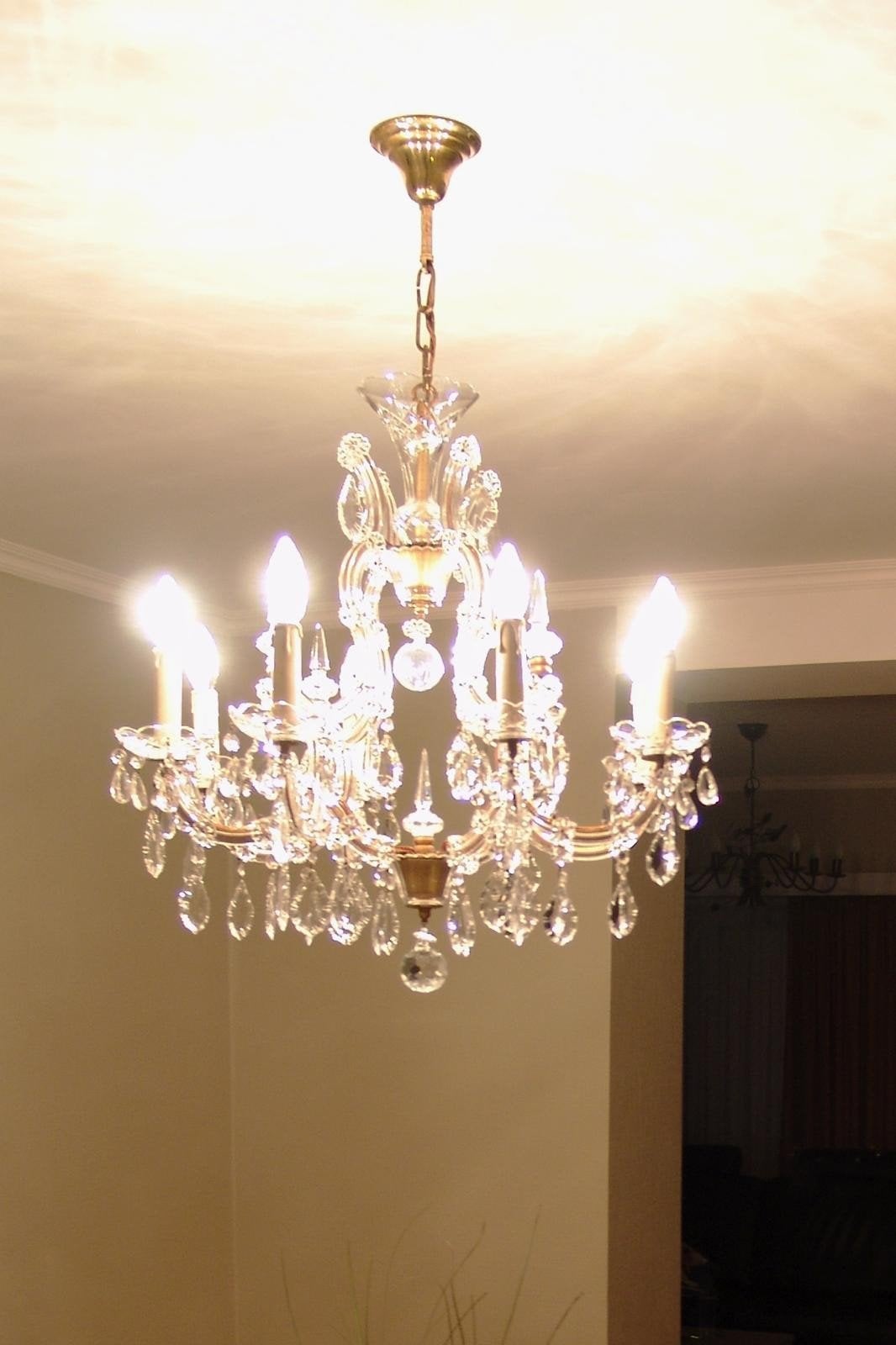 kristallen luster, Huis en Inrichting, Lampen | Kroonluchters, Ophalen