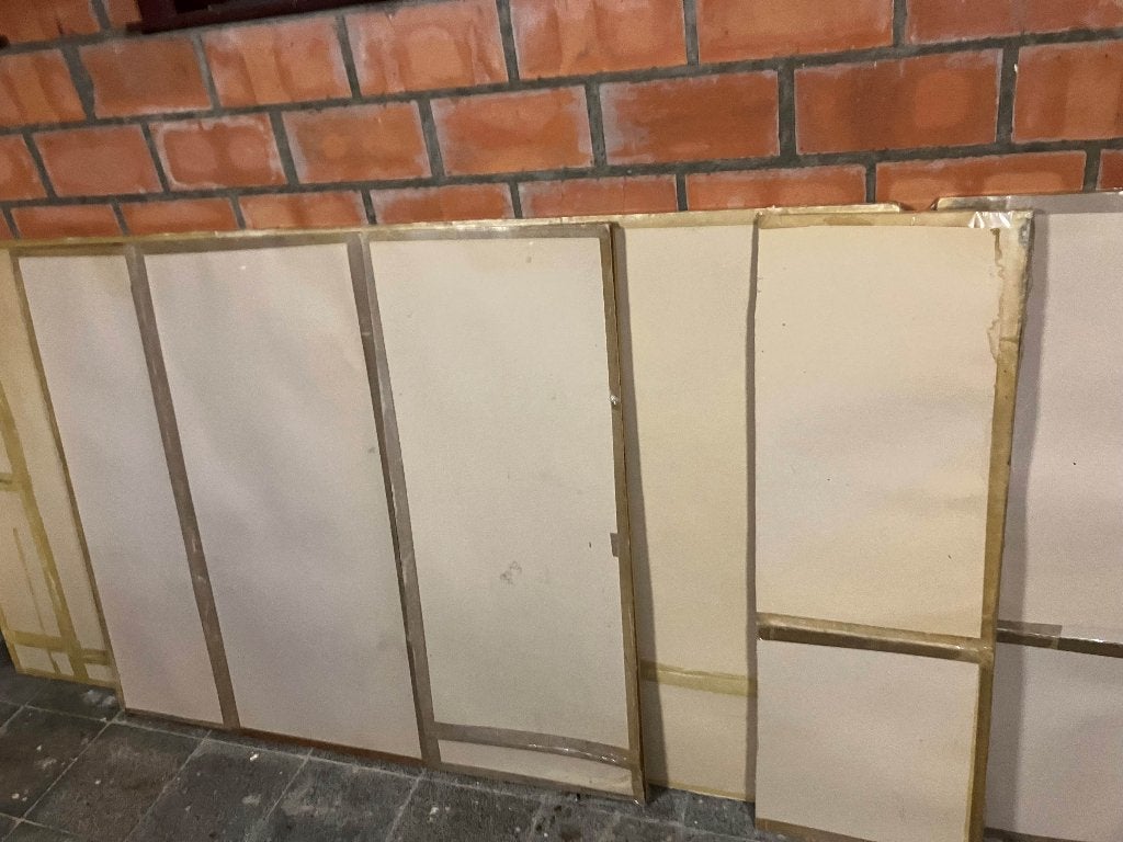 set of 4 houten platen - gratis, Ophalen, Gebruikt, Minder dan 25 mm, Plank