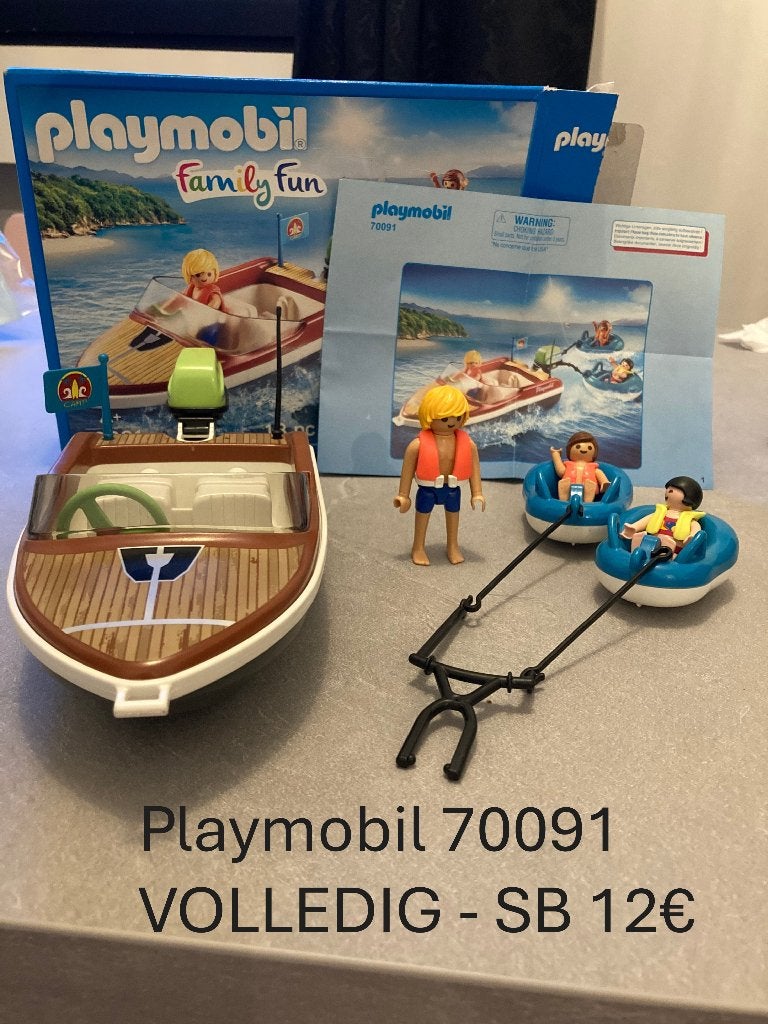 Playmobil Family & Fun Motorboot met funtubes (70091), Enfants & Bébés, Enlèvement ou Envoi, Bateau, Kit complet, Family fun