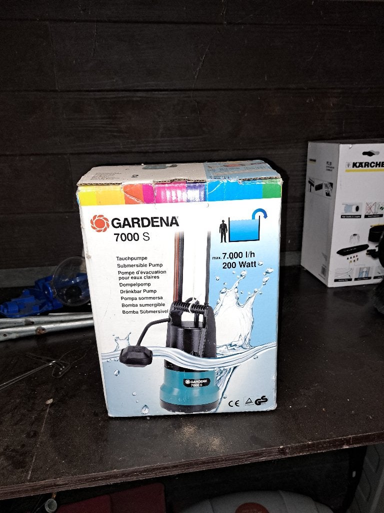Gardena dompelpomp voor zuiver water 7000S, Ophalen, Gebruikt, Elektrisch, Dompelpomp