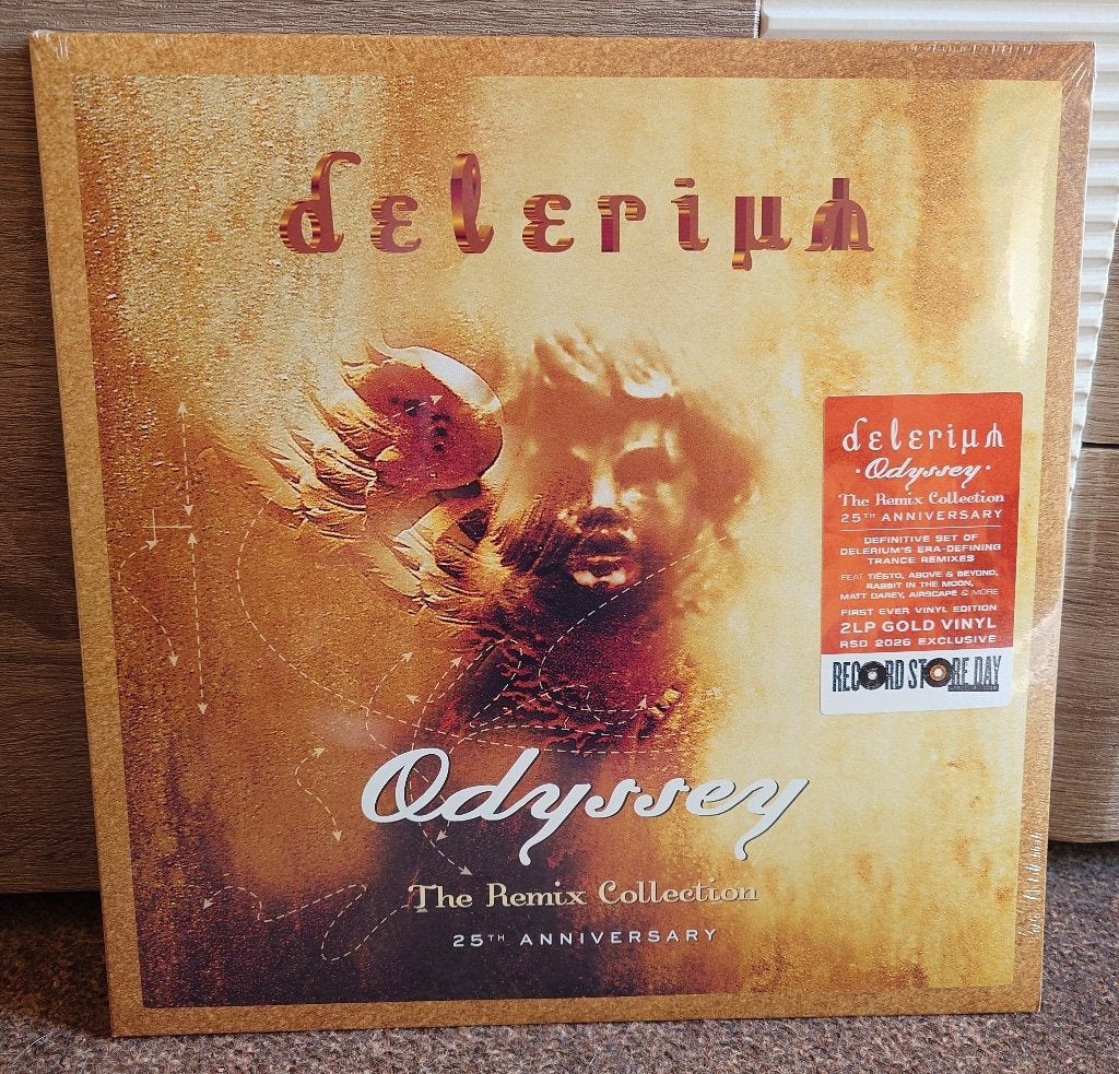 Delerium - Odyssey: The Remix Collection (Gold Vinyl) - 2LP, CD & DVD, Vinyles | Dance & House, Neuf, dans son emballage, Vinyle coloré