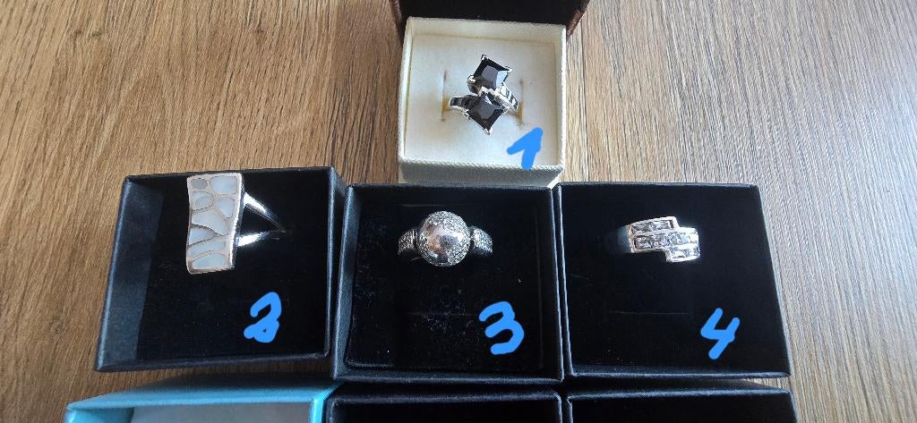925 zilveren ringen, Ophalen, Gebruikt, Dame, Zilver