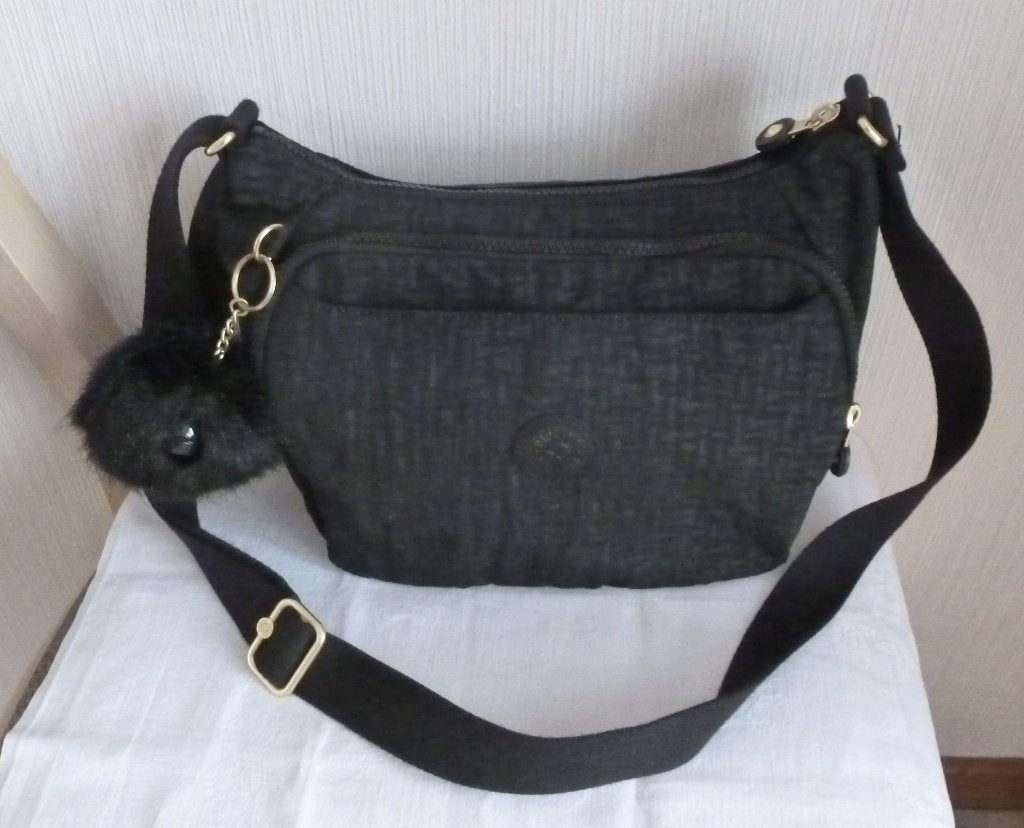 Kipling bandbag. 2 tinten zwart als NIEUW + apenbal, Ophalen of Verzenden, Zo goed als nieuw, Zwart, Kipling