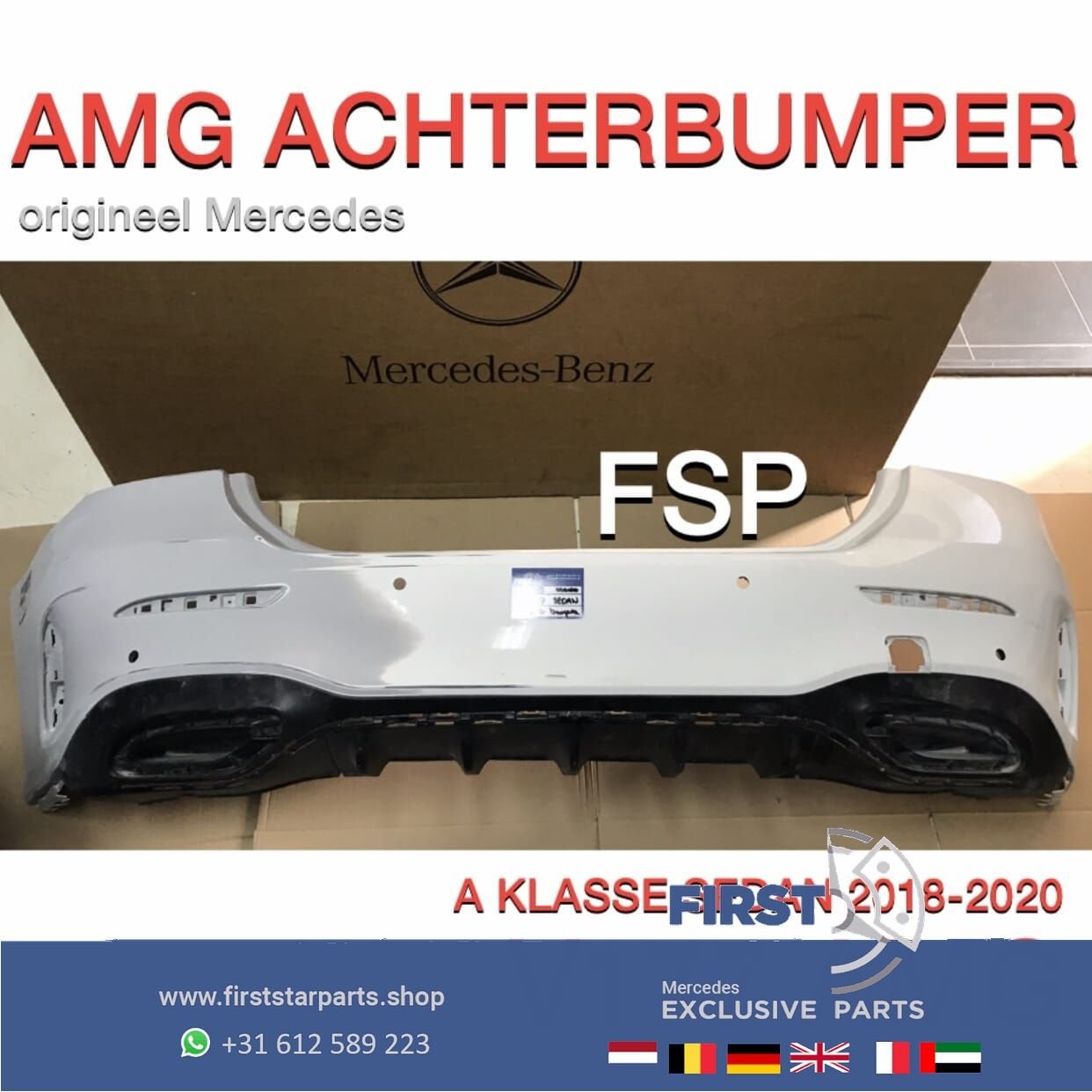 W177 V177 AMG ACHTERBUMPER ORIGINEEL A KLASSE SEDAN 2018-202