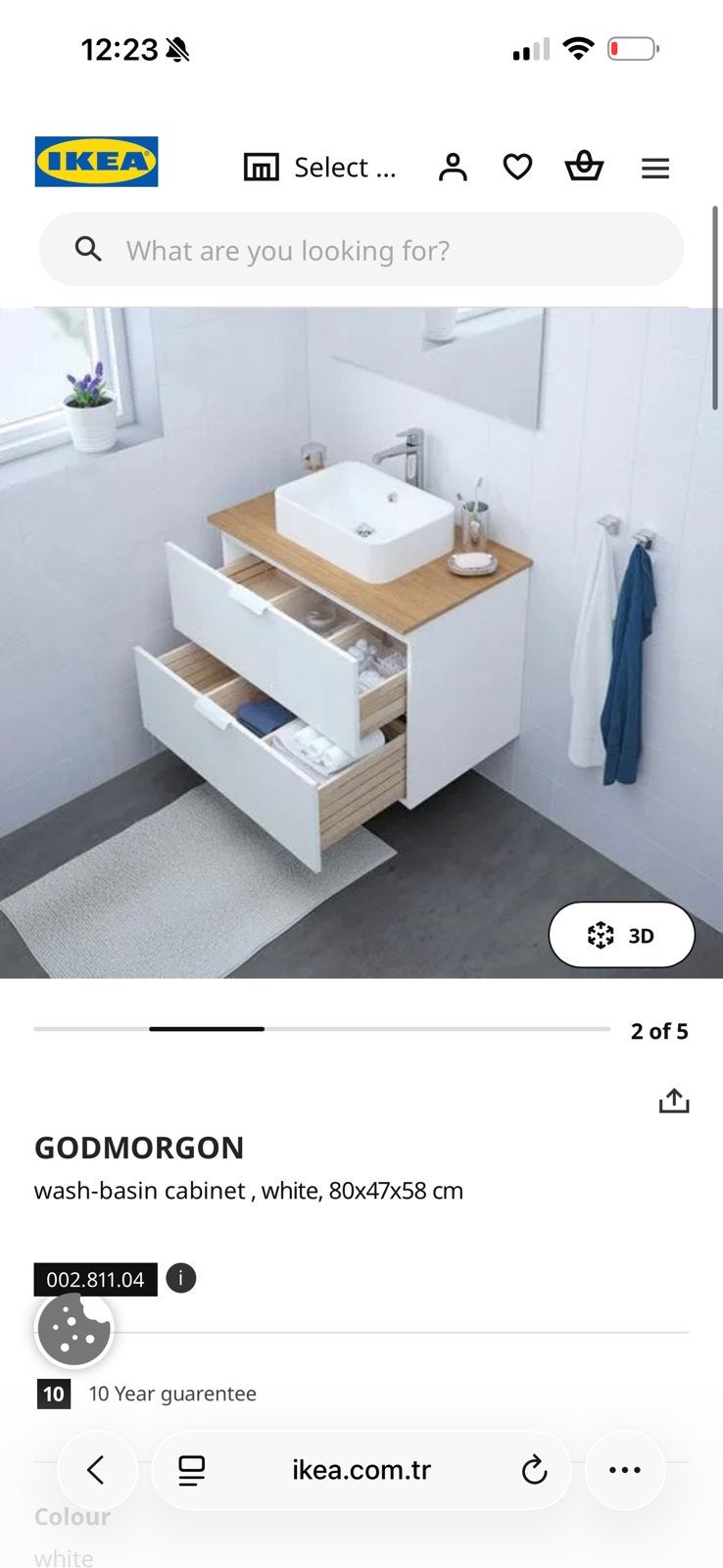 meuble lavabo avec 2 tiroirs GODMORGON, Maison & Meubles, Enlèvement, Comme neuf