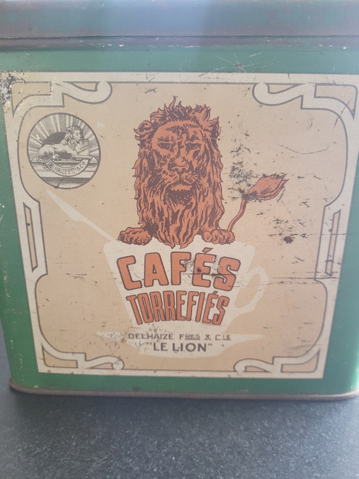 Boite en fer _ Delhaize Fres x Cie Le Lion, Enlèvement ou Envoi