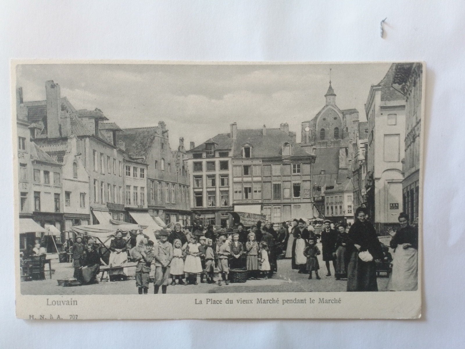 LEUVEN LOUVAIN LA PLACE DU VIEUX MARCHE PENDANT LE MARCHE, Verzamelen, Ophalen of Verzenden, Voor 1920, Ongelopen, Vlaams-Brabant