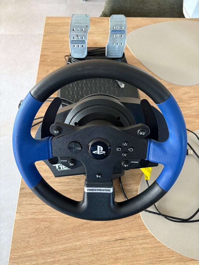 Thrustmaster T150 stuur (Bearing mod!!) + T300 Pedalen, Ophalen of Verzenden, Gebruikt, Thrustmaster