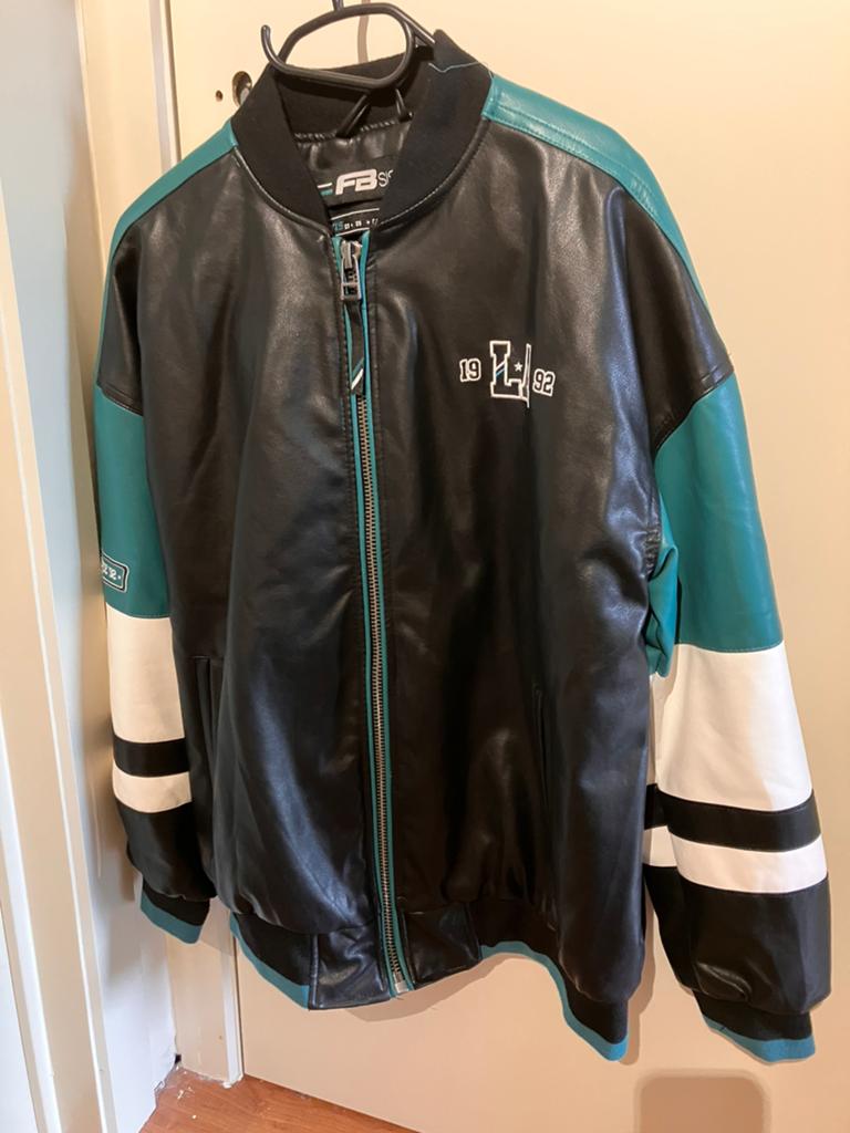 Leren jas, Kleding | Heren, Ophalen, Zo goed als nieuw, Maat 46 (S) of kleiner, Groen