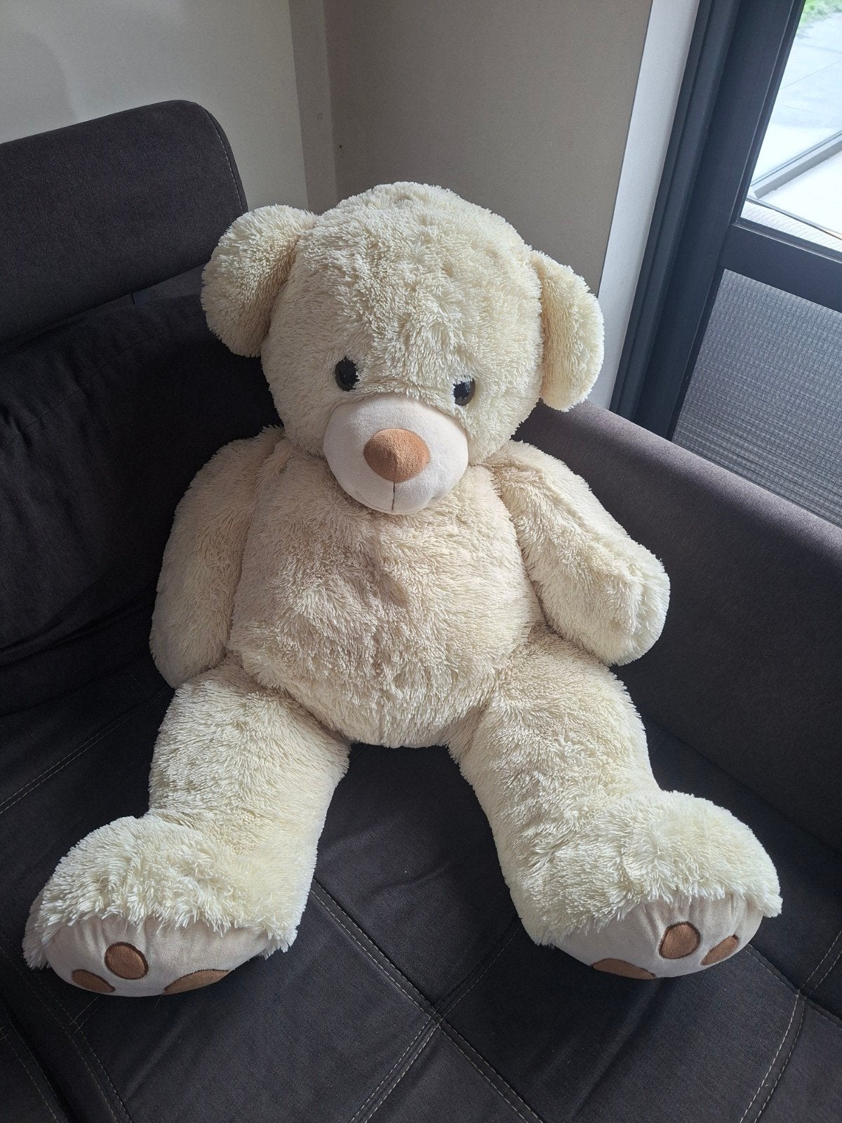 Grand ours en peluche doux Nicotoys, Grand (plus de 80 cm), Comme neuf, Enlèvement, Ours