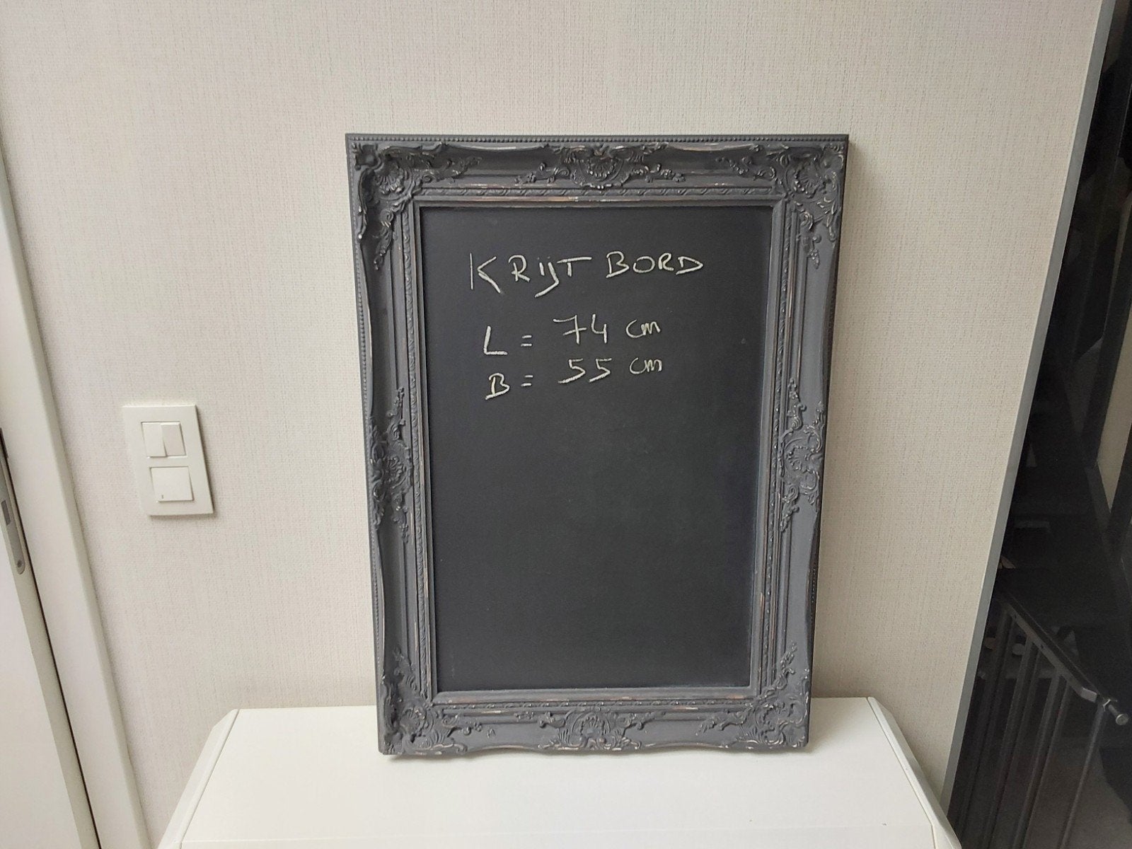 kader met krijtbord, Ophalen, Krijtbord