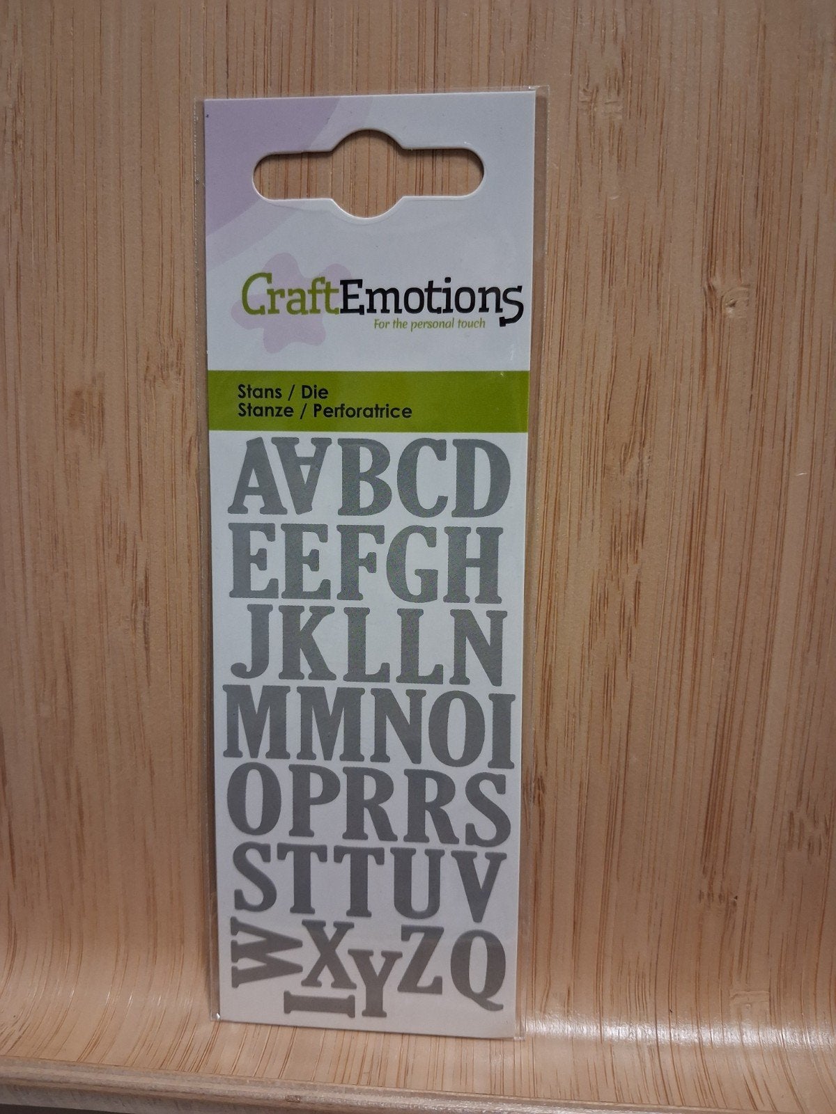 Craft Emotions alfabet snijmallen/stansen, Ophalen