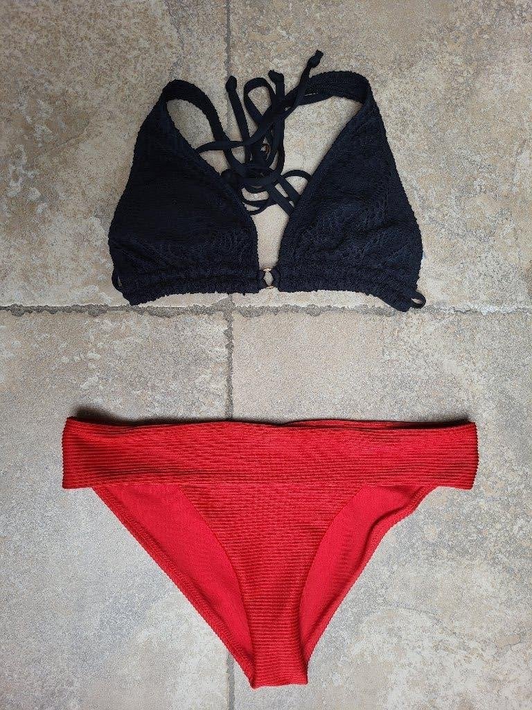 Mooie bikini mt smal, Ophalen of Verzenden, Zo goed als nieuw, Rood, Bikini