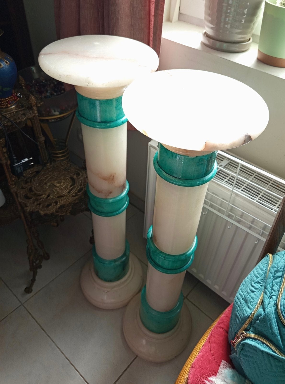Colonnes en albâtre. 2 pièces, Antiquités & Art, Enlèvement