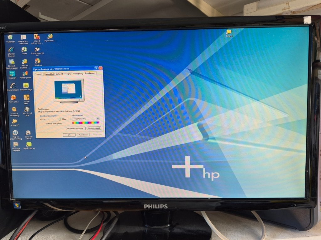 PC Scherm - Monitor Philips 244E, Ophalen, Gebruikt, 24", Ingebouwde speakers