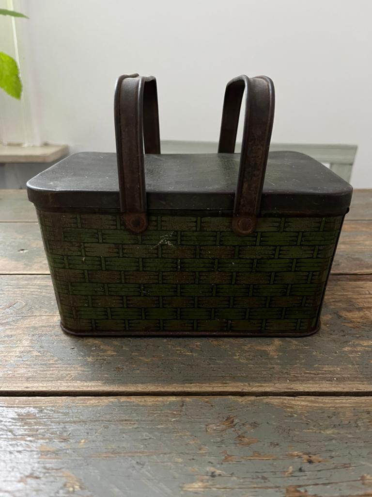 ANTIEK BLIK LUNCHBOX US MARINE CUT PLUG, Verzamelen, Ophalen of Verzenden