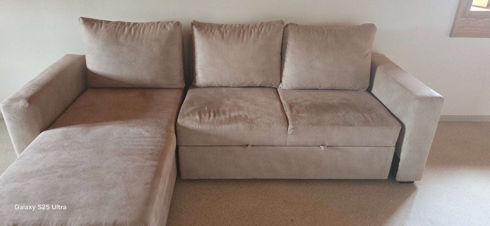 zetel met bed functie + opbergruimte, Ophalen, Nieuw, 150 cm of meer, 200 tot 250 cm