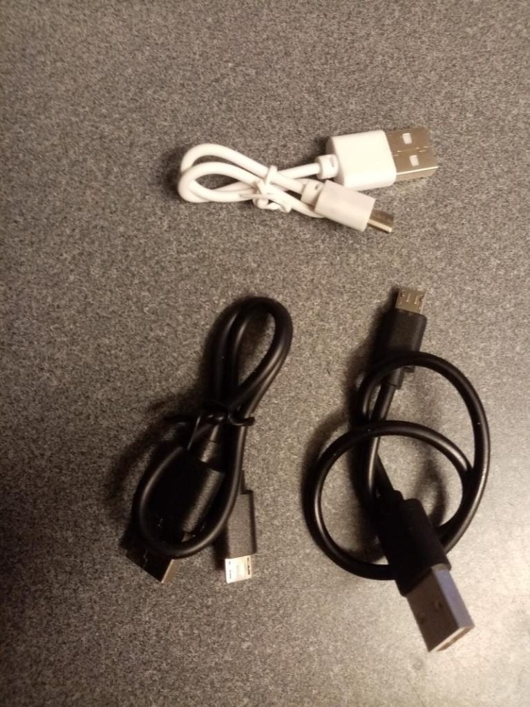 nieuw 3 dezelfde micro usb oplaadkabel zwart 31cm/ wit 22cm, Télécoms, USB-A, Enlèvement ou Envoi, Neuf, Câble de charge