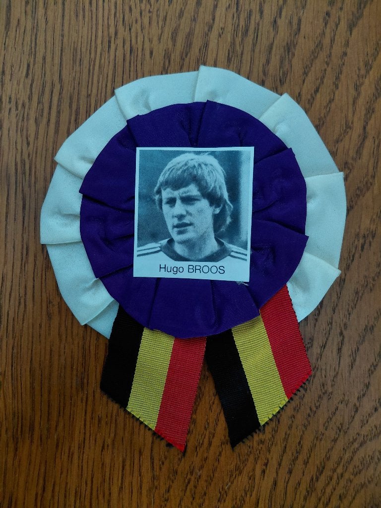 Rosette de supporter - Hugo Broos - Anderlecht, Enlèvement ou Envoi