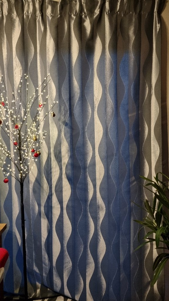 gordijnen, Maison & Meubles, Gris, 295 cm, Comme neuf, Enlèvement