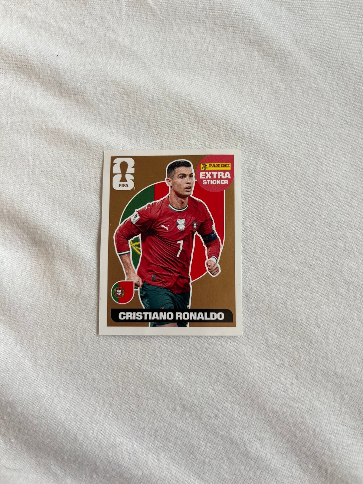 Extra sticker Cristiano Ronaldo brons, Ophalen of Verzenden, Zo goed als nieuw