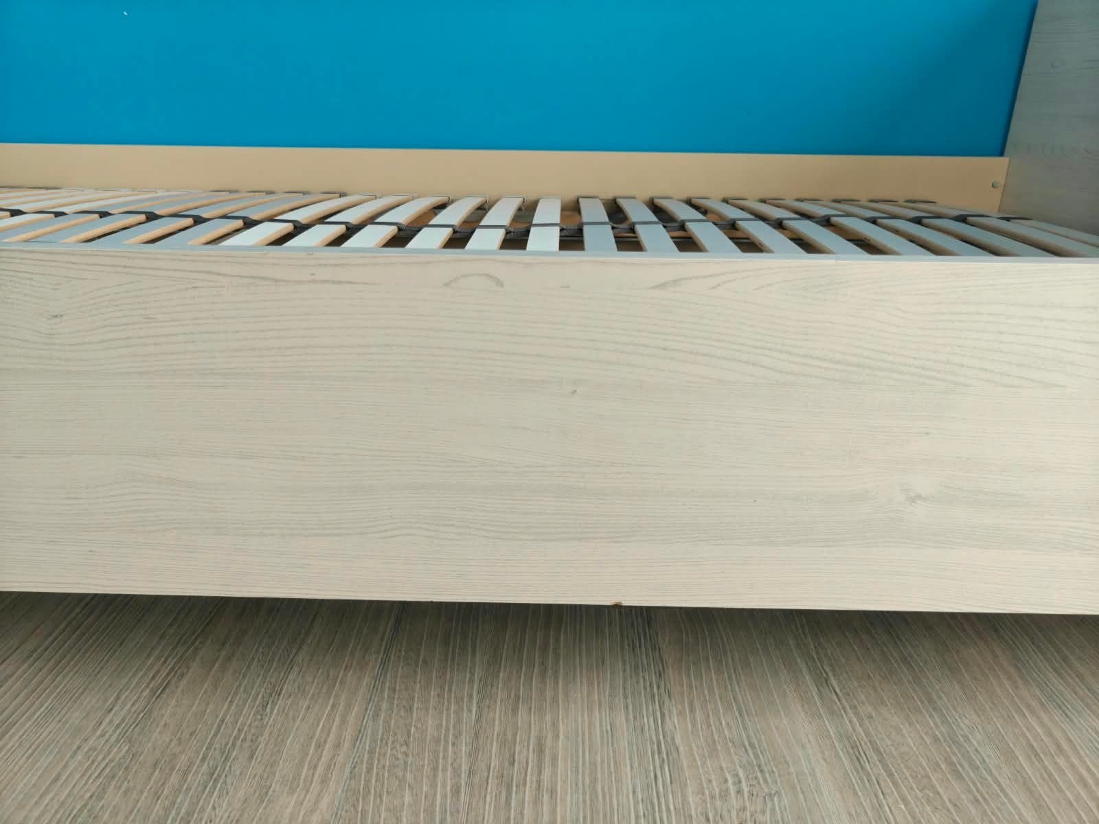éénpersoonsbed (90*200) incl lattenbodem en nachtkastje, Huis en Inrichting, Ophalen, Gebruikt, 90 cm, Eenpersoons