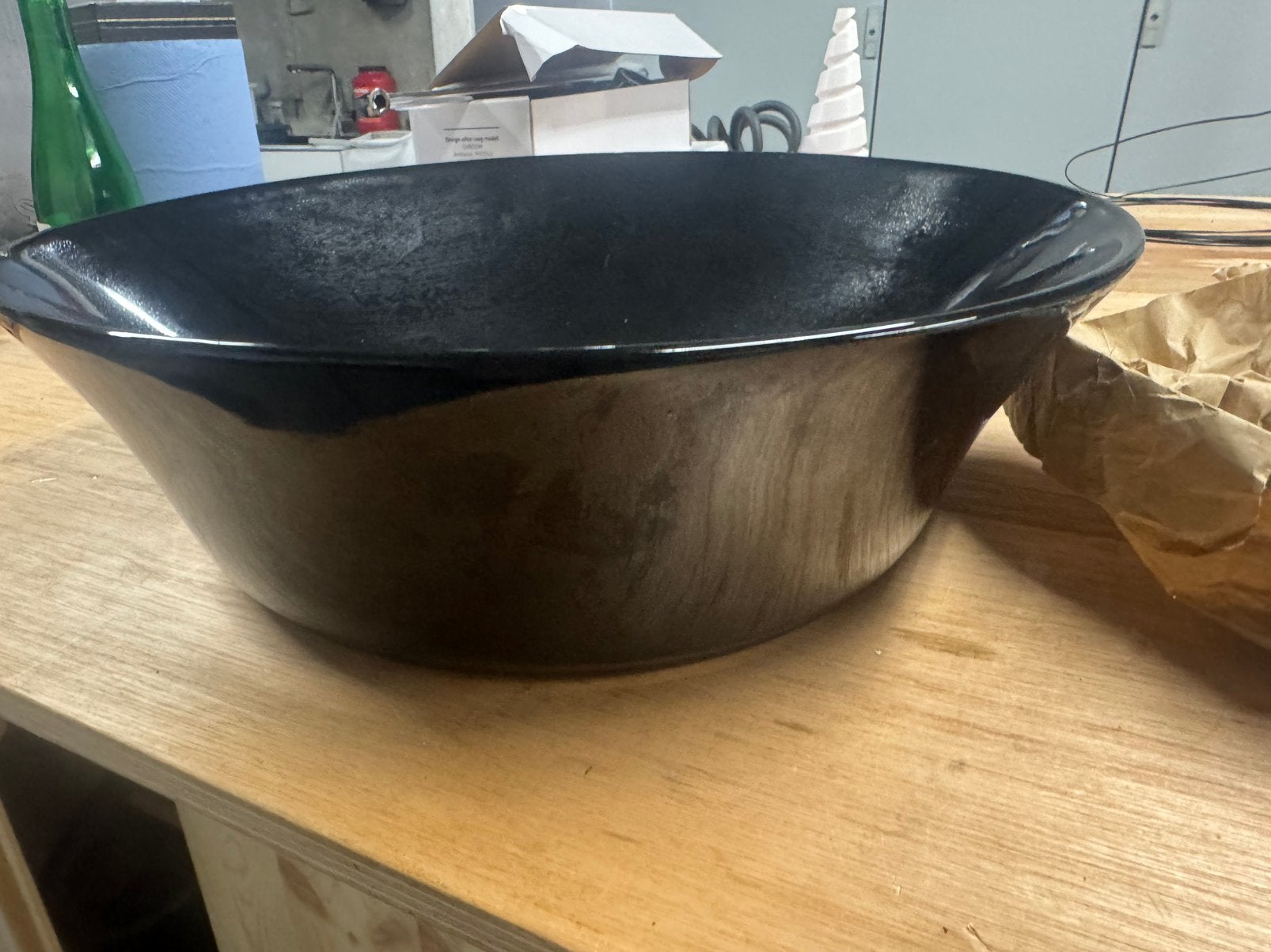 Zwart handwasbakje 41 cm met alle acc. kliksluiting, kraan, Enlèvement, Neuf