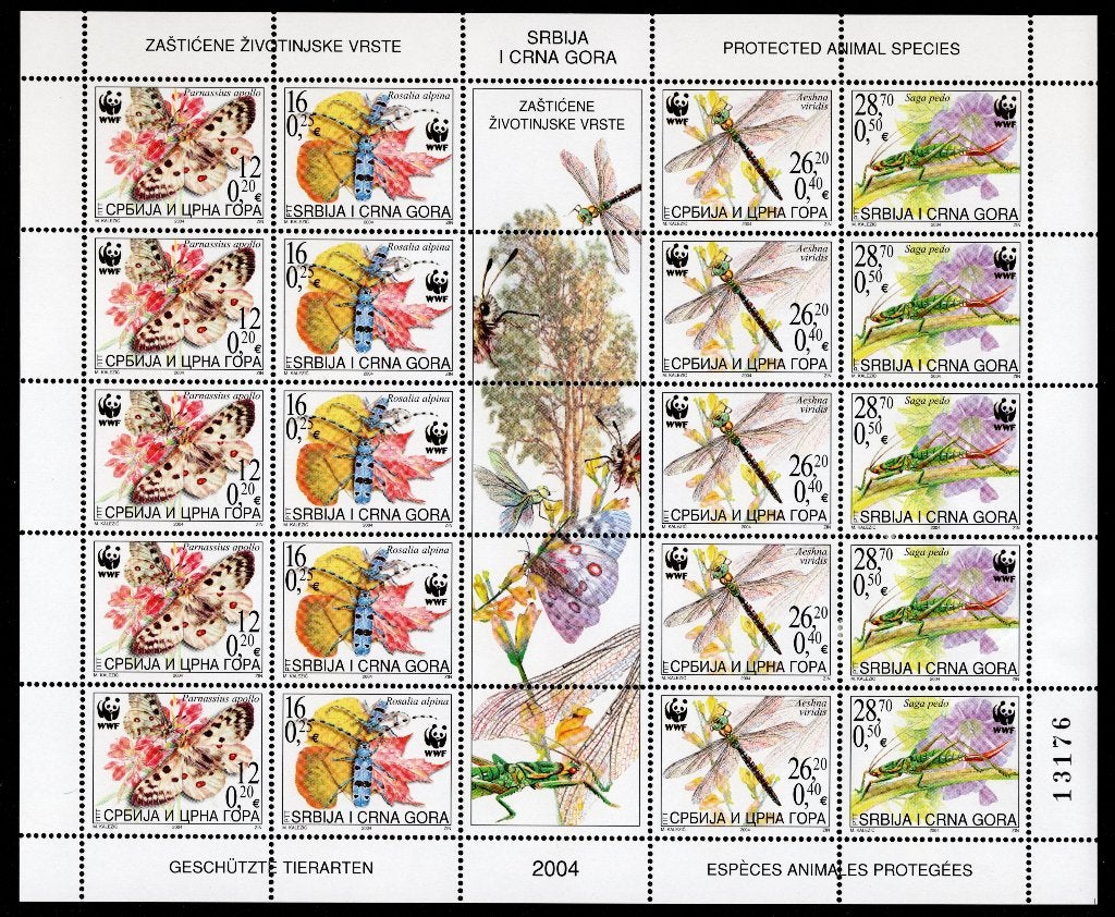 SERVIE EN MONTENEGRO Yt. 3011/3014 MH 5 series 2004, Verzenden, Overige landen, Postfris