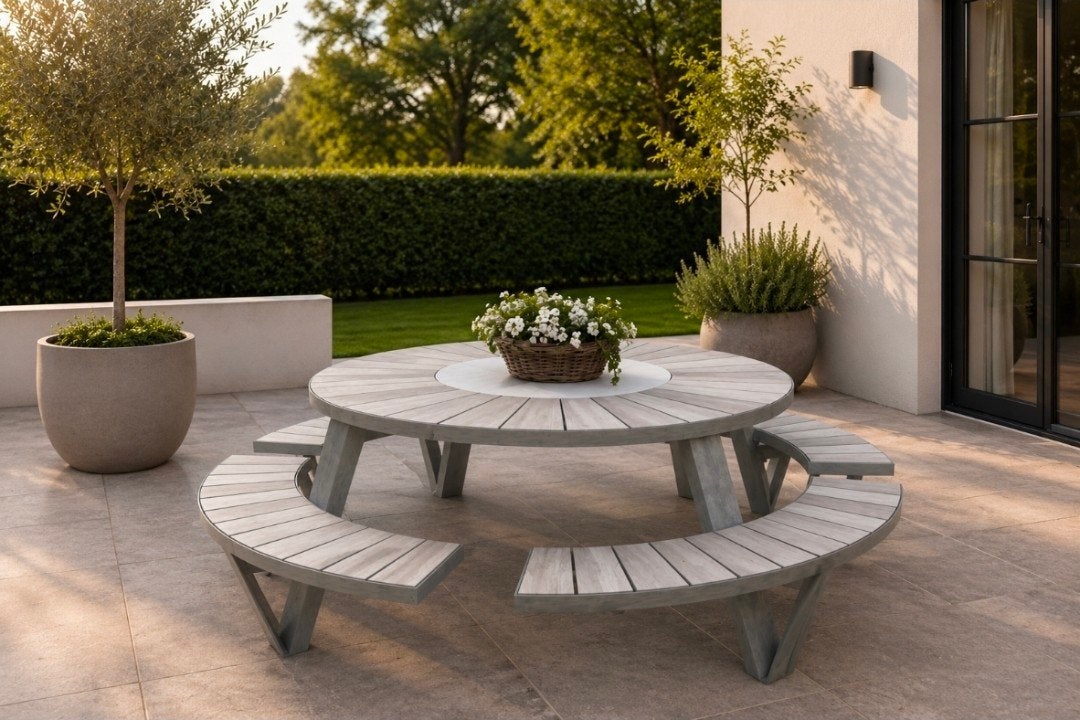 Pantalon Lazy Susan Extremis, Jardin & Terrasse, Tables de jardin, Enlèvement, Comme neuf, Rond, Inox