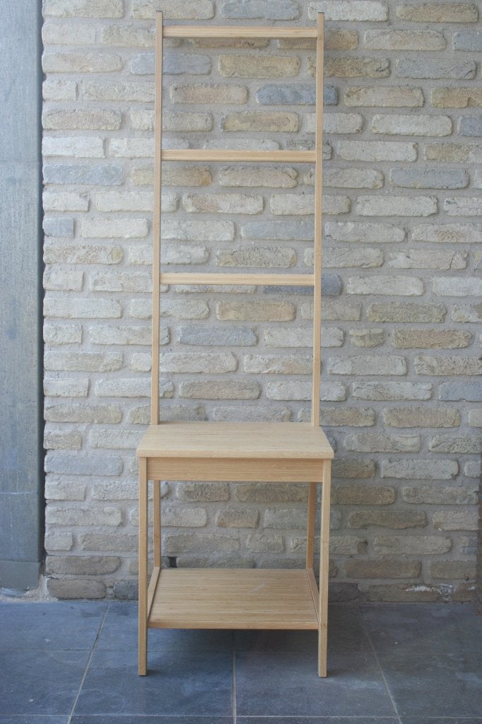 stoel met handdoekrek bamboe, Ophalen, Minder dan 50 cm, Gebruikt, 100 tot 150 cm