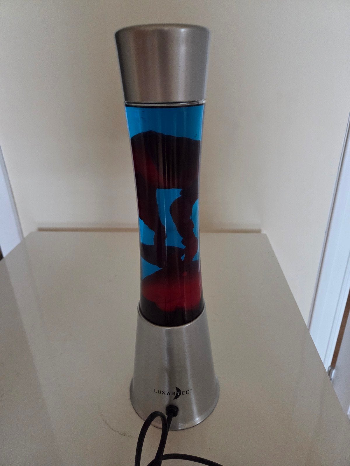 lavalamp 40cm hoog, Ophalen, Zo goed als nieuw, Bedlamp, Grijs