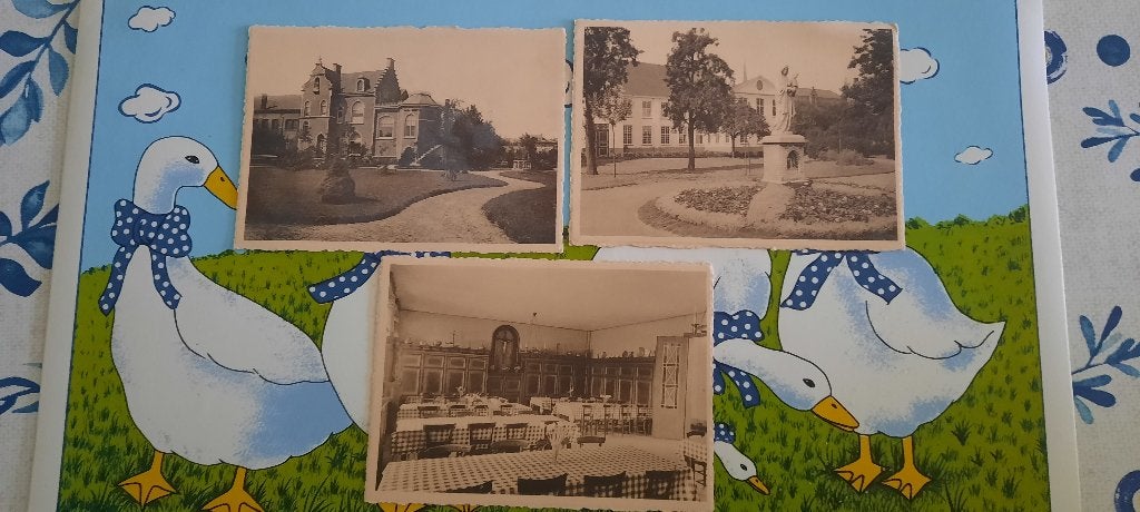 3 oude postkaarten van Izegem, Ophalen of Verzenden, Gelopen, West-Vlaanderen
