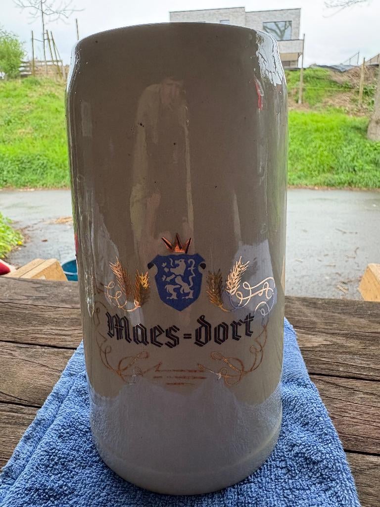 Maes-Dort - bierpul 1L, Ophalen of Verzenden, Gebruikt, Pul(len), Overige merken