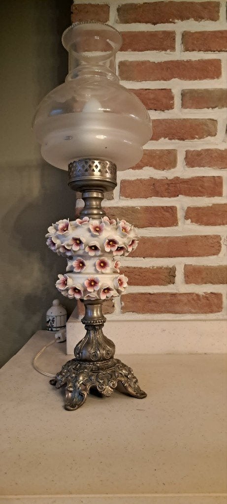 Lampe Ancienne Style Capodimonte, Antiquités & Art, Enlèvement