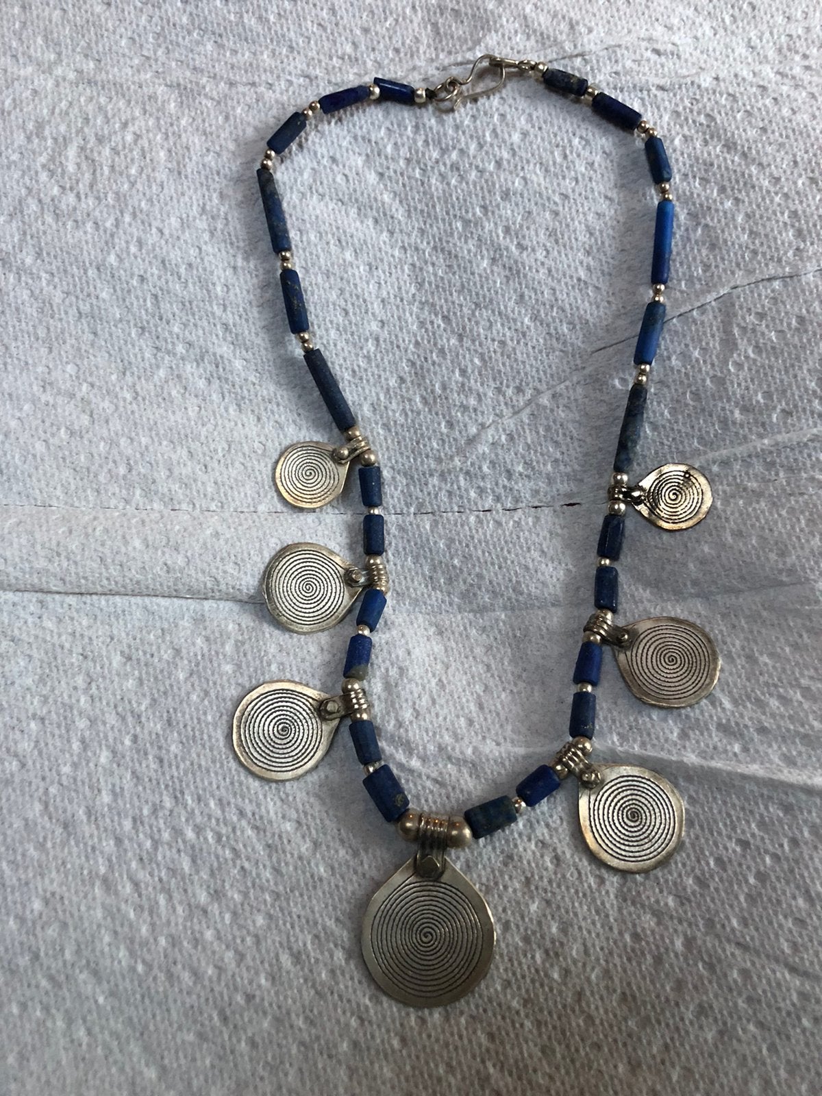 Collier en argent, Handtassen en Accessoires, Kettingen, Ophalen, Gebruikt, Zilver, Zilver
