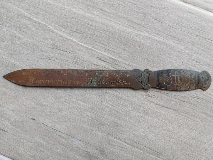 Briefopener wo1 Ijzertoren bedevaart, Verzamelen, Ophalen of Verzenden
