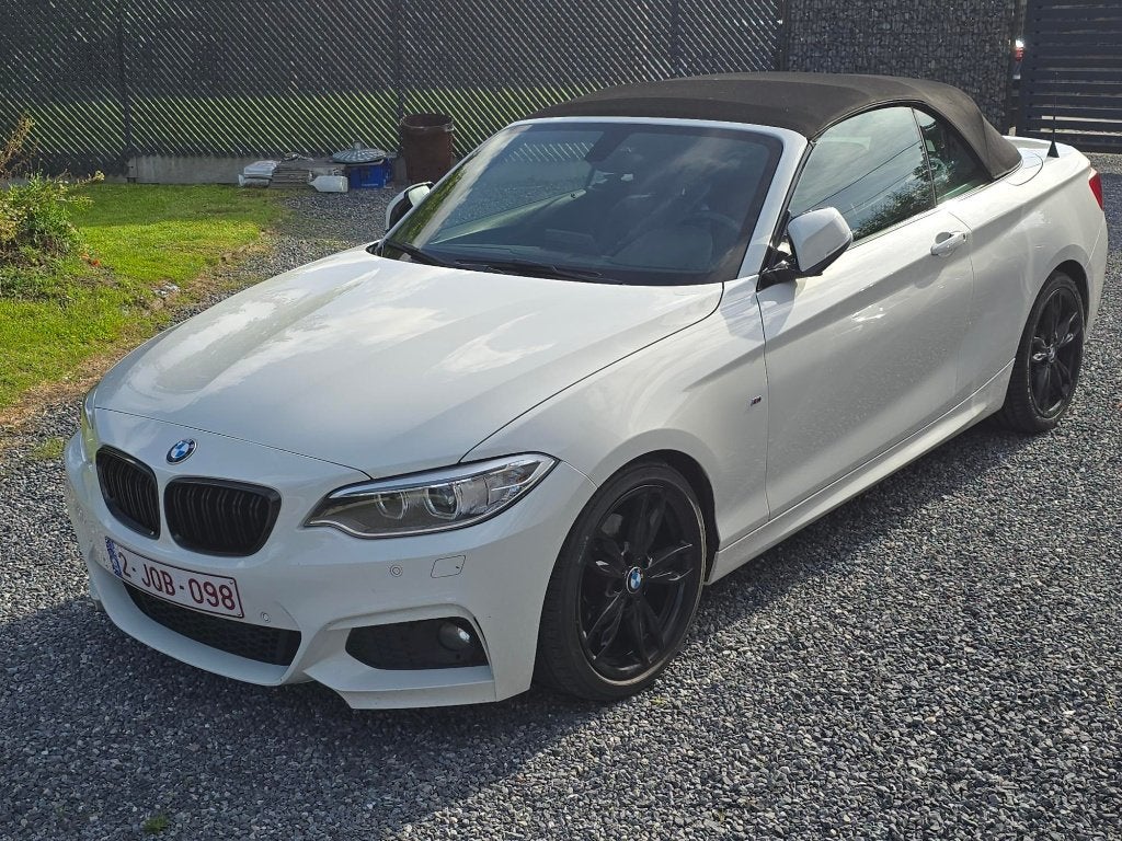 BMW 220D CABRIOLET,Boîte Auto,PACK M,carnet!, Auto's, Wit, Leder, Diesel, Particulier