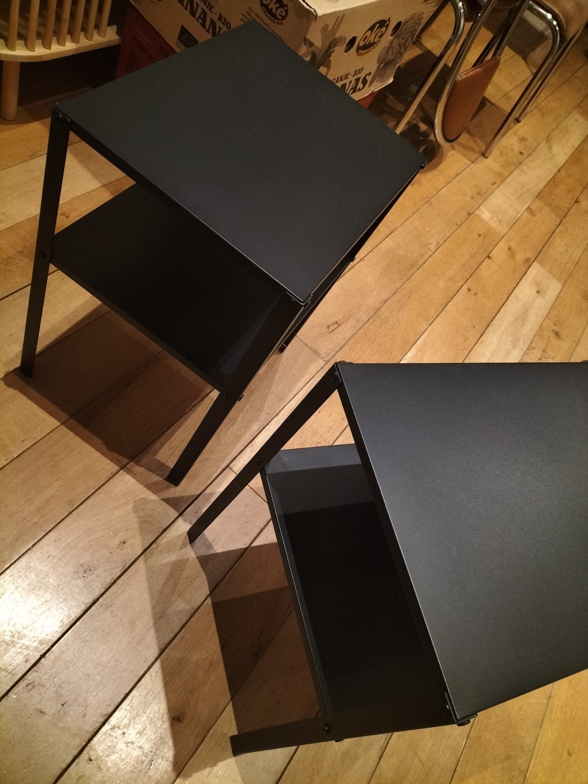 Ikea nachtkastjes, Huis en Inrichting, Slaapkamer | Nachtkastjes, Ophalen, Minder dan 45 cm, Metaal of Aluminium, Zo goed als nieuw