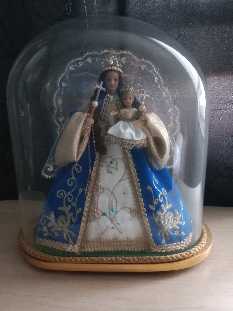 Belle Marie et l'Enfant sous un poêle/globe en verre, Antiquités & Art, Enlèvement