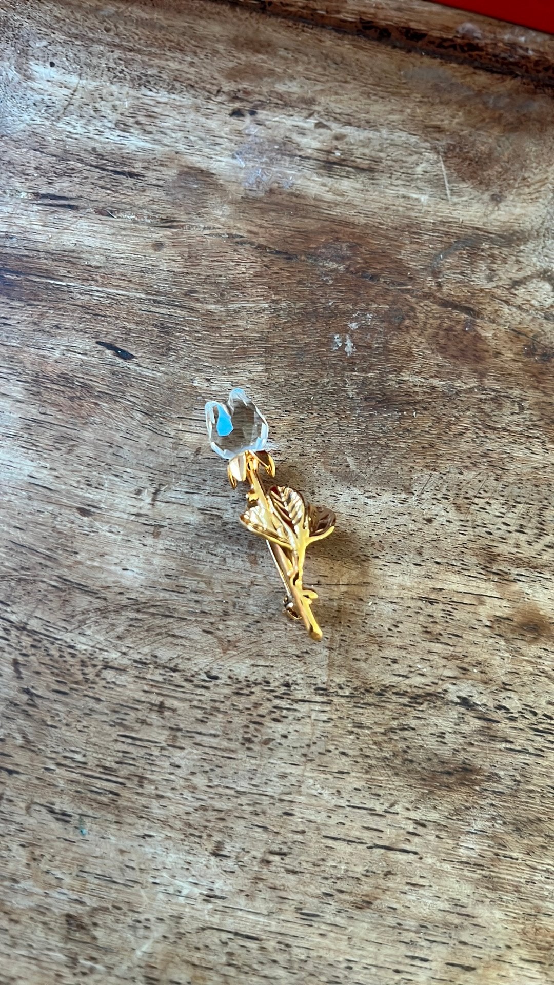 Swarovski roos broche, Ophalen, Zo goed als nieuw