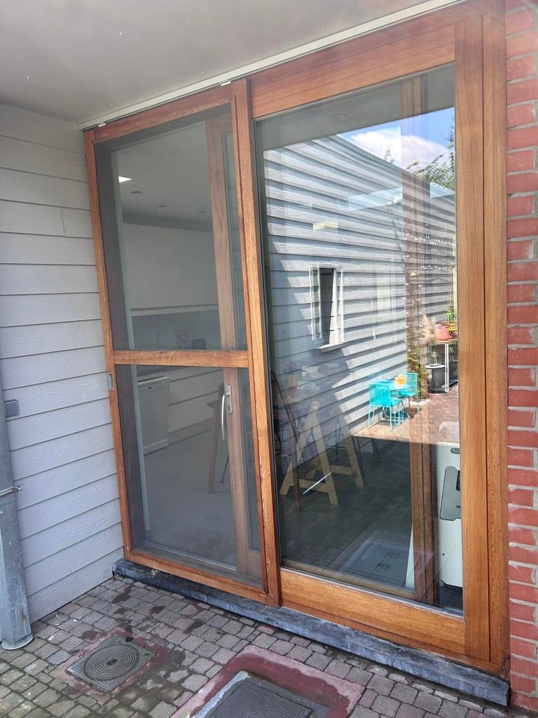 Schuifraam, Doe-het-zelf en Bouw, Raamkozijnen en Schuifdeuren, Ophalen, Gebruikt, 150 tot 225 cm, Inclusief glas