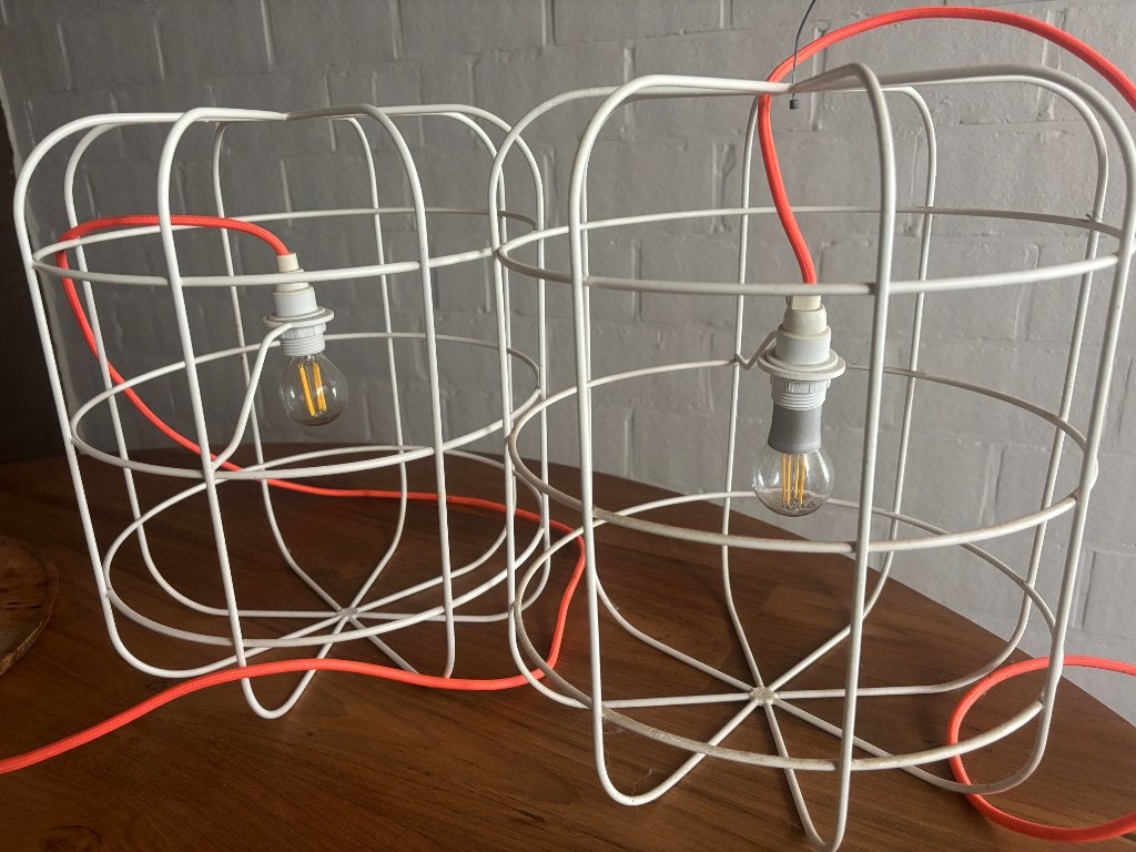 Hanglamp Dark La Cage (kooi) wit, Huis en Inrichting, Lampen | Hanglampen, Ophalen, Zo goed als nieuw, Design, E14 (klein)