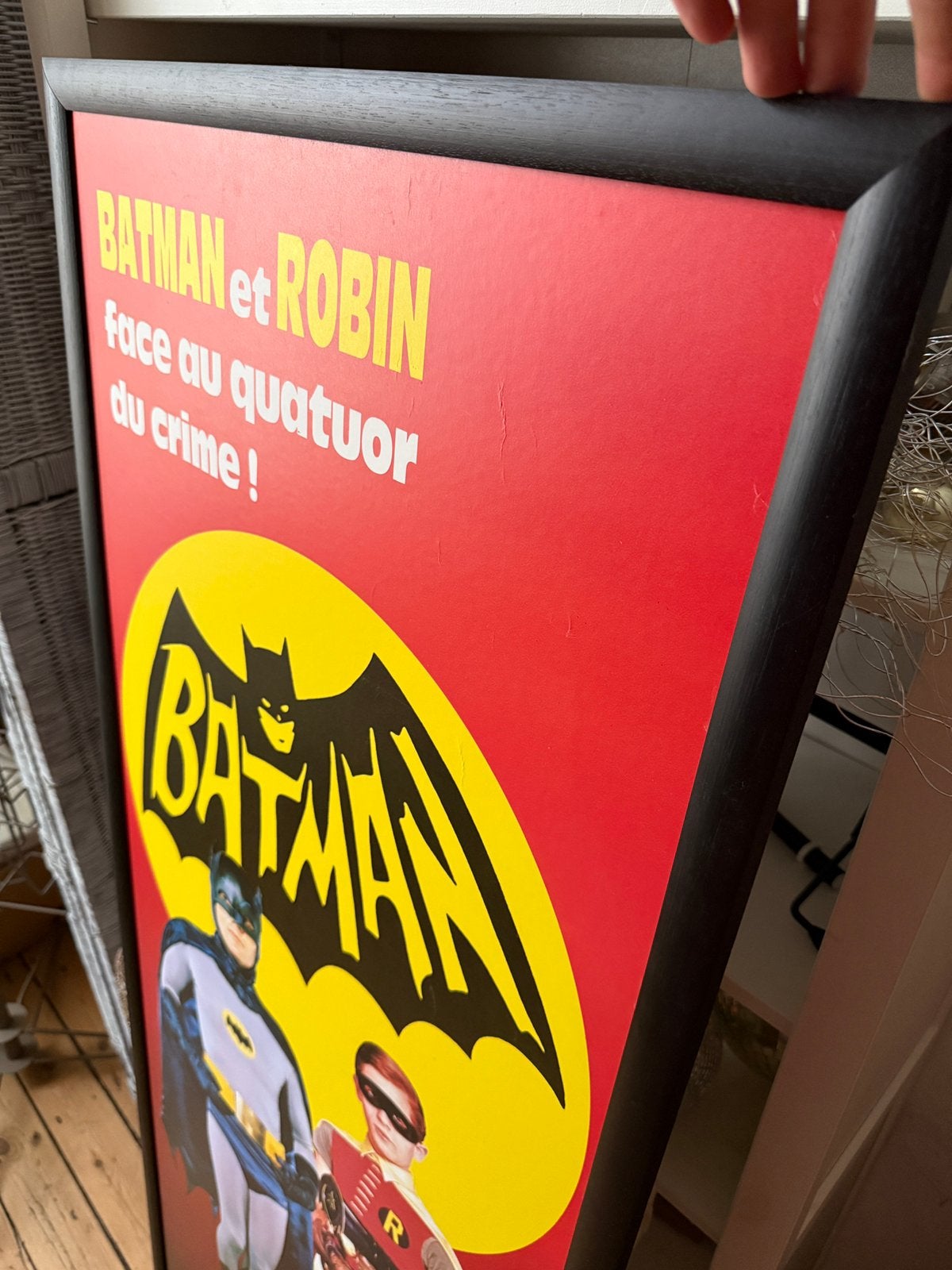 ⁠Affiche Poster XXL Batman & Robin (1966) sur Bois 180x45cm, Verzamelen, Ophalen, Gebruikt