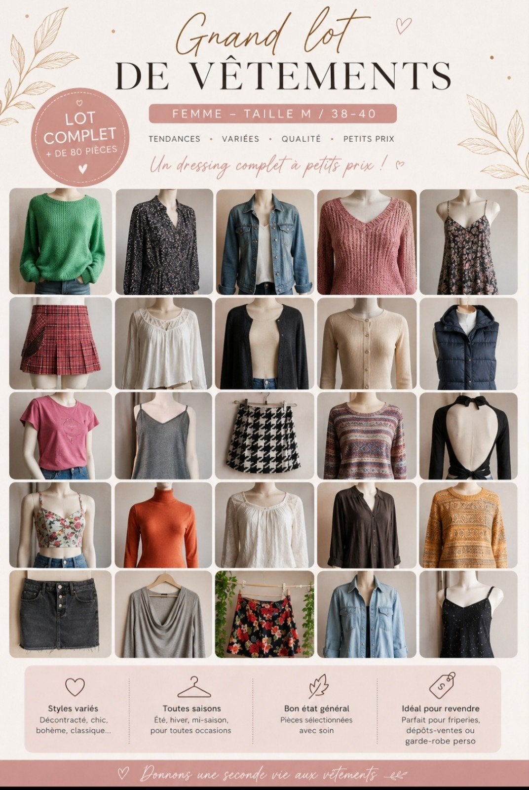 92 pièces M, Kleding | Dames, Dames-kledingpakketten, Ophalen of Verzenden