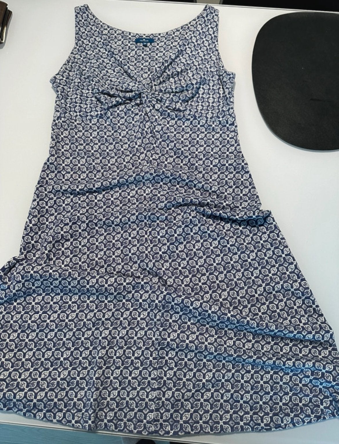 Robe sans manches Tom Tailor motif géométrique, bleu & blanc, Vêtements | Femmes, Enlèvement ou Envoi, Comme neuf, Taille 38/40 (M)