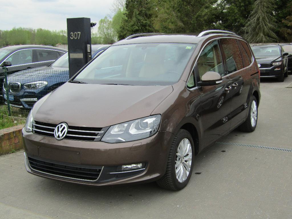 Vw Sharan 2.0 TDI Automaat, Auto's, Euro 5, Monovolume, Beige, 4 cilinders